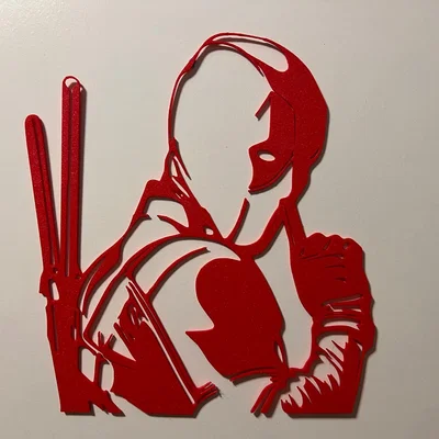 Mô hình trang trí tường Deadpool in 3D cực chất