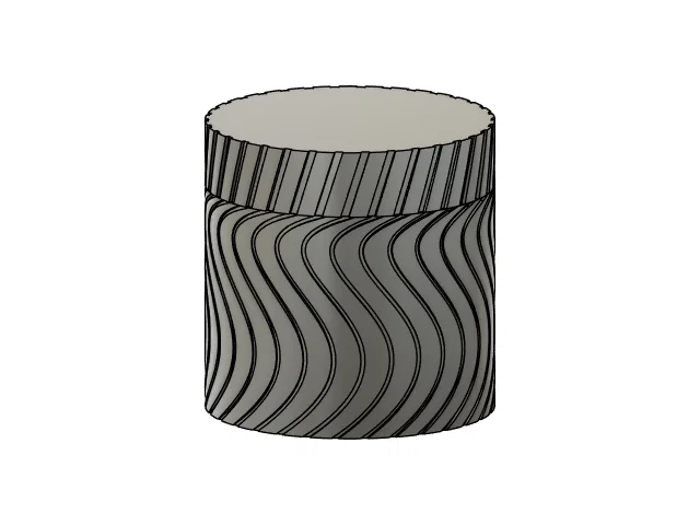 Hộp đựng đồ đa năng kèm nắp (70x71mm) - Thiết kế 3D tinh tế - Image 1