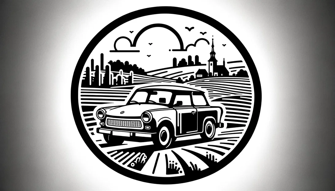 Minh hoạ Trabant trong thiên nhiên (ilustrace Trabantu v přírodě) - Image 1