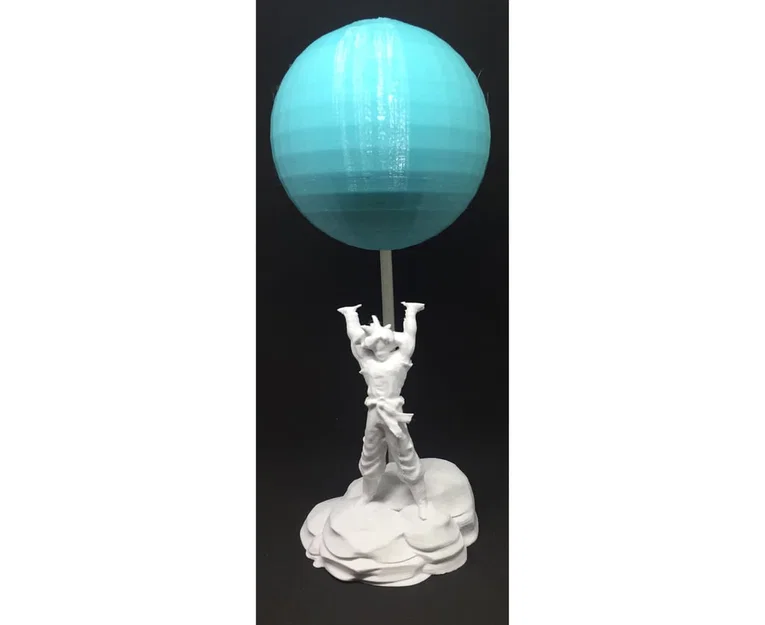 Mô hình 3D Goku tung Quả cầu tinh thần (Spirit Bomb) Dragon Ball Z - Image 1