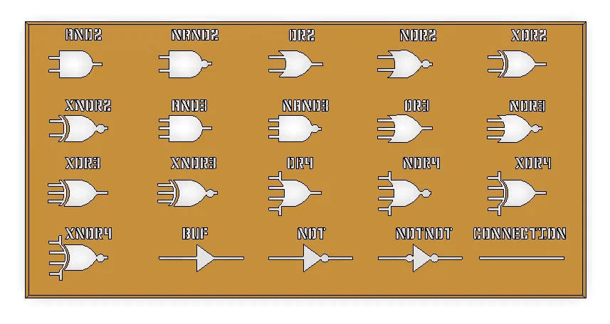 Thước Vẽ Ký Hiệu Cổng Logic (Logic Gates) 3D Printing - Tiện Lợi & Chính Xác - Image 1