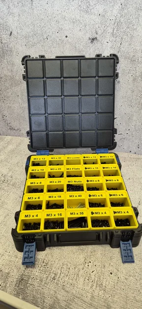 Hộp lưu trữ Gridfinity - Nắp phẳng/trơn 5x5 - Image 1