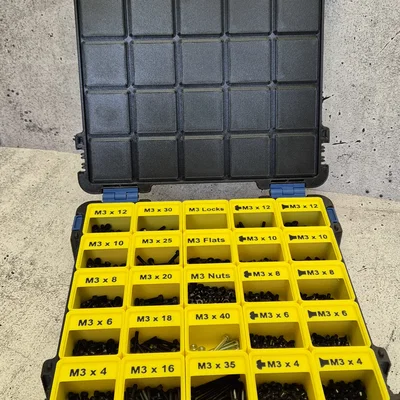 Hộp lưu trữ Gridfinity - Nắp phẳng/trơn 5x5