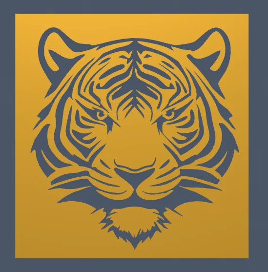 Khuôn vẽ hình đầu hổ (Tiger Stencil) dùng cho nghệ thuật - Image 1
