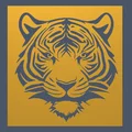 Khuôn vẽ hình đầu hổ (Tiger Stencil) dùng cho nghệ thuật - Thumbnail 1