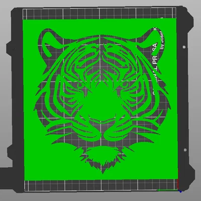 Khuôn vẽ hình đầu hổ (Tiger Stencil) dùng cho nghệ thuật