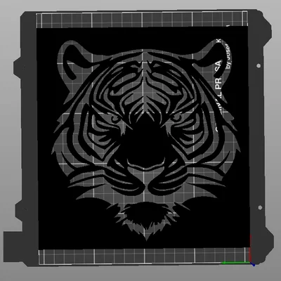 Khuôn vẽ hình đầu hổ (Tiger Stencil) dùng cho nghệ thuật