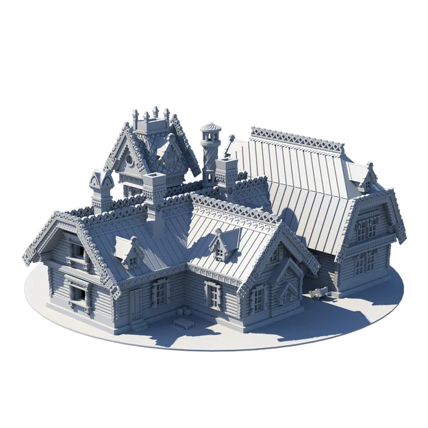 Mô hình kiến trúc ngôi nhà cổ (Old House) dành cho người đam mê in 3D - Image 1