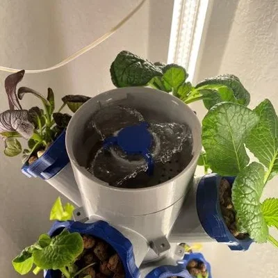 Tháp Trồng Cây Thủy Canh Module kèm Đèn LED Phát Triển