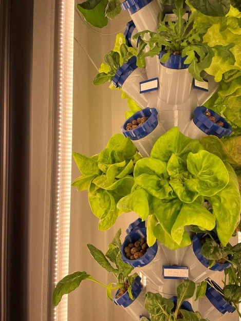 Tháp Trồng Cây Thủy Canh Module kèm Đèn LED Phát Triển - Image 4