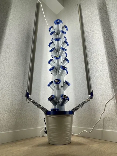 Tháp Trồng Cây Thủy Canh Module kèm Đèn LED Phát Triển - Image 8