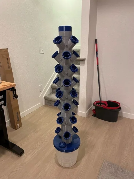 Tháp Trồng Cây Thủy Canh Module kèm Đèn LED Phát Triển - Image 9