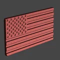 Name Card Cờ Mỹ 3D In 3D (Customizable) | 3D American Flag Business Card - Thumbnail 1