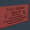 Name Card Cờ Mỹ 3D In 3D (Customizable) | 3D American Flag Business Card - Thumbnail 2
