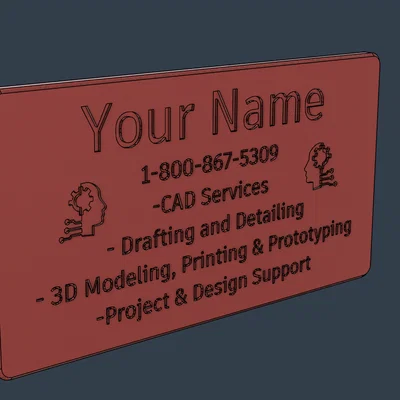 Name Card Cờ Mỹ 3D In 3D (Customizable) | 3D American Flag Business Card