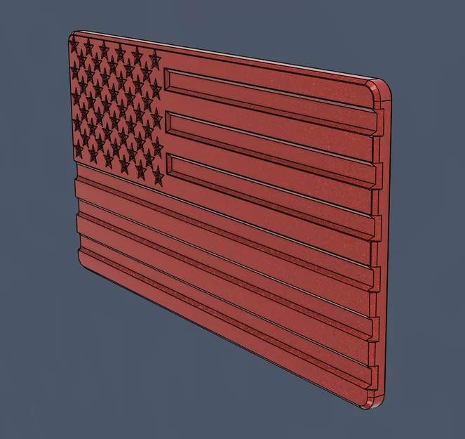 Name Card Cờ Mỹ 3D In 3D (Customizable) | 3D American Flag Business Card - Image 3