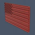 Name Card Cờ Mỹ 3D In 3D (Customizable) | 3D American Flag Business Card - Thumbnail 3