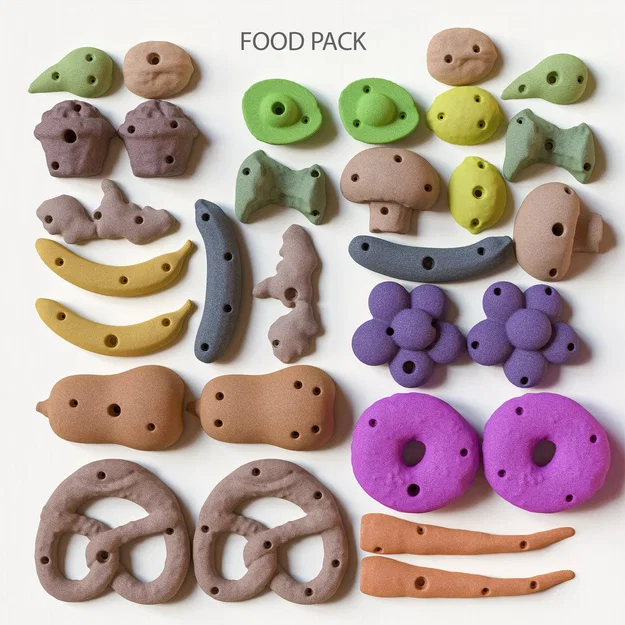 Food pack sample – Bộ holds hình đồ ăn kèm khuôn (molds) - Image 1