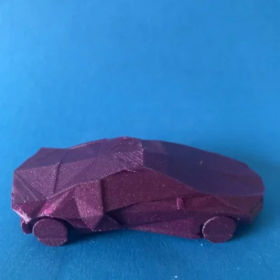 Mô hình xe ô tô thể thao phong cách Low-Poly in 3D độc đáo