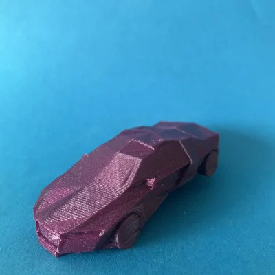 Mô hình xe ô tô thể thao phong cách Low-Poly in 3D độc đáo