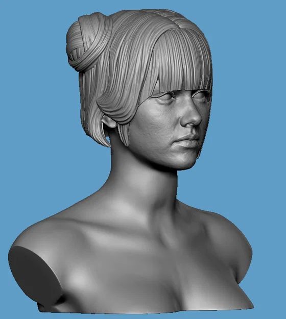 Bộ mô hình 3D đầu nữ chân thực Realistic Heroic Female Basemesh - Image 2