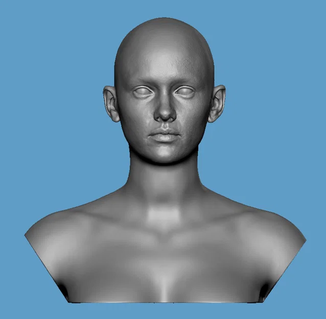 Bộ mô hình 3D đầu nữ chân thực Realistic Heroic Female Basemesh - Image 6