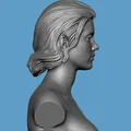 Bộ mô hình 3D đầu nữ chân thực Realistic Heroic Female Basemesh - Thumbnail 7