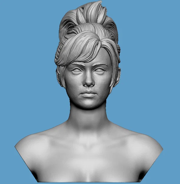 Bộ mô hình 3D đầu nữ chân thực Realistic Heroic Female Basemesh - Image 10