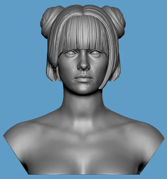 Bộ mô hình 3D đầu nữ chân thực Realistic Heroic Female Basemesh - Image 12