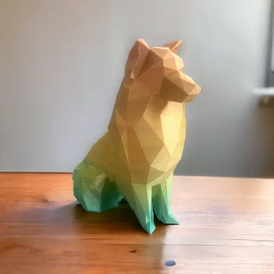 Low Poly - Shetland Sheepdog (Tượng trang trí)