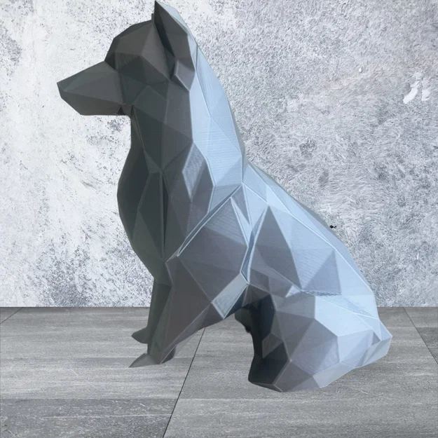 Low Poly - Shetland Sheepdog (Tượng trang trí) - Image 7