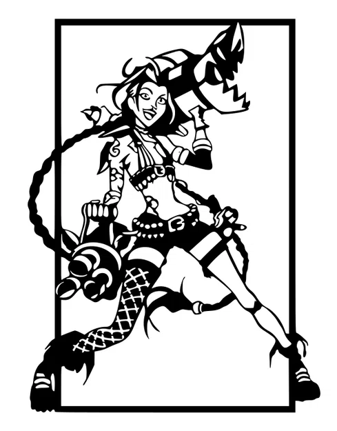 Tranh treo tường 3D Jinx - League of Legends cho phòng Gaming - Image 1