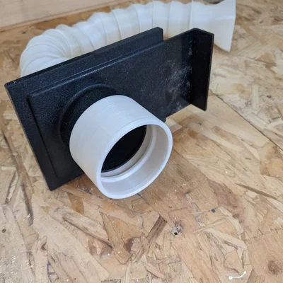 Khớp nối ống 63mm in 3D cho hệ thống hút bụi xưởng mộc