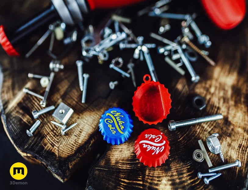 Nắp Nuka Cola Fallout (Fallout Nuka Cola Caps) – model in 3D - Image 1