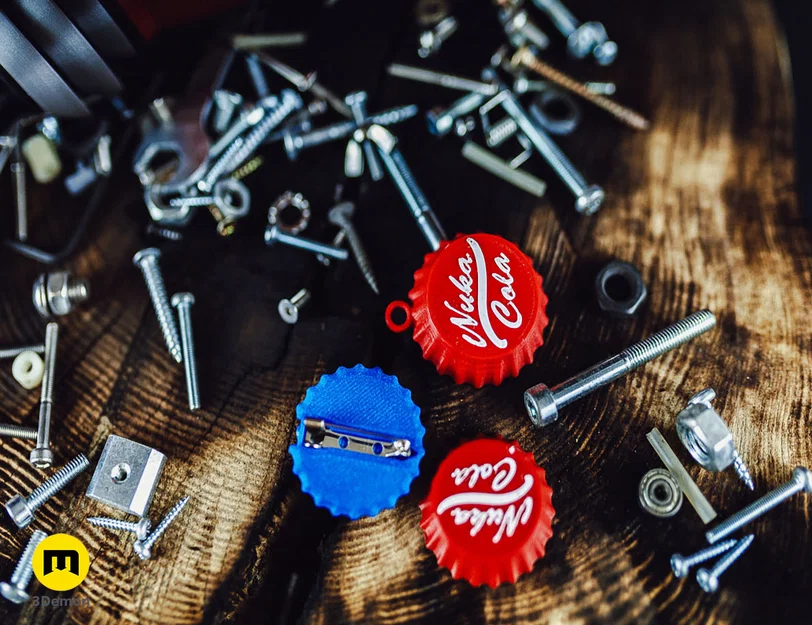 Nắp Nuka Cola Fallout (Fallout Nuka Cola Caps) – model in 3D - Image 2