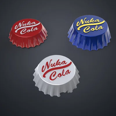Nắp Nuka Cola Fallout (Fallout Nuka Cola Caps) – model in 3D