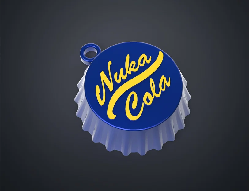 Nắp Nuka Cola Fallout (Fallout Nuka Cola Caps) – model in 3D - Image 4
