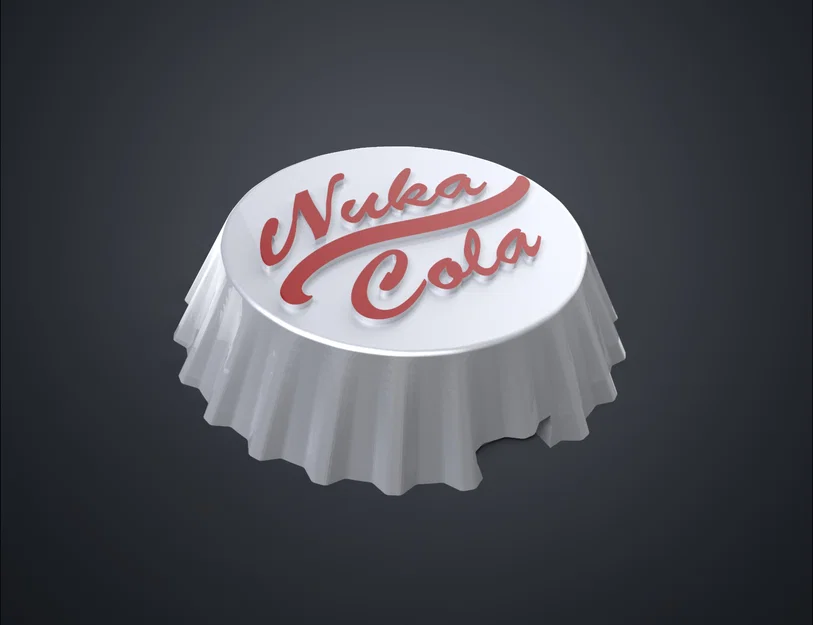 Nắp Nuka Cola Fallout (Fallout Nuka Cola Caps) – model in 3D - Image 6