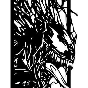 Mô hình tranh treo tường Venom 3D cực ngầu cho fan Marvel