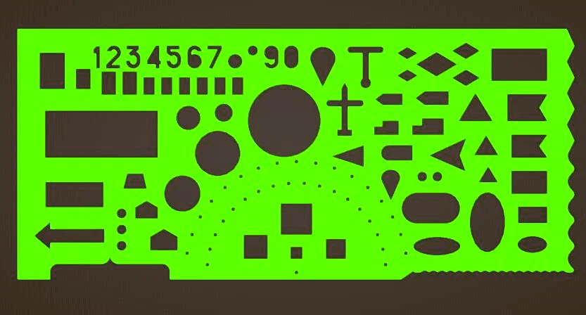 Thước vẽ hình kỹ thuật đa năng Drawing Templates in 3D - Image 1