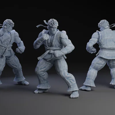 Mô hình 3D Ryu - Street Fighter cực chất cho anh em đam mê