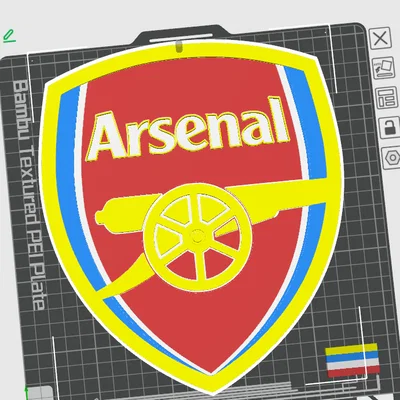Mô hình logo Arsenal treo tường 3D - Thiết kế in không cần support