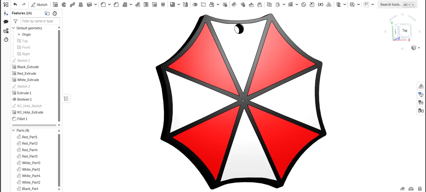 Resident Evil - Móc khóa Umbrella Corporation - Image 2