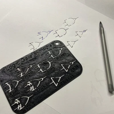 Thước vẽ ký hiệu cổng logic (Logic Gate Symbols Stencil) cho sinh viên