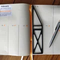 Bullet Journal Drawing Tamplate – Thước/Khuôn canh layout cho sổ A5 dotted - Thumbnail 1