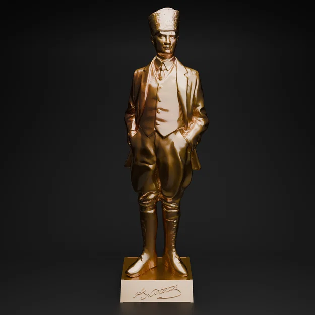 Mô hình tượng Atatürk với chữ ký tinh xảo in 3D - Image 1