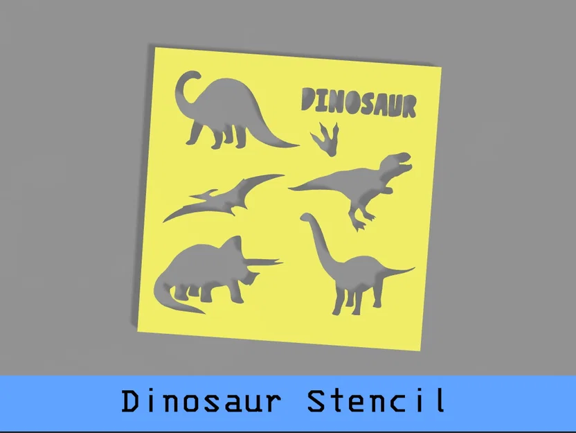 Khuôn Vẽ Hình Khủng Long 3D (Dinosaur Stencil) Cho Bé Thỏa Sức Sáng Tạo - Image 1