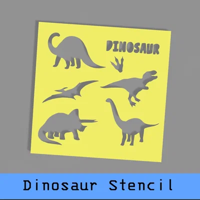 Khuôn Vẽ Hình Khủng Long 3D (Dinosaur Stencil) Cho Bé Thỏa Sức Sáng Tạo