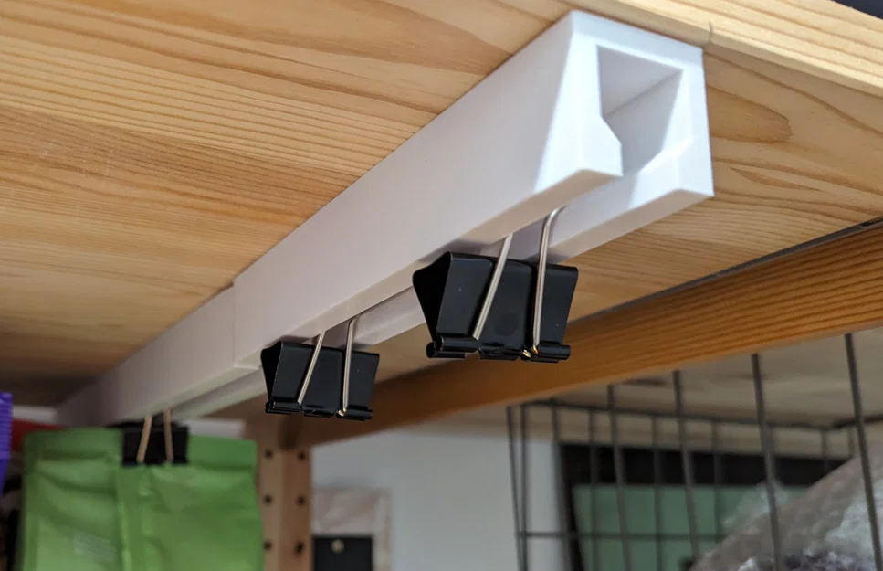 Thanh rail đơn giản cho kẹp bướm (binder clip) - Image 1