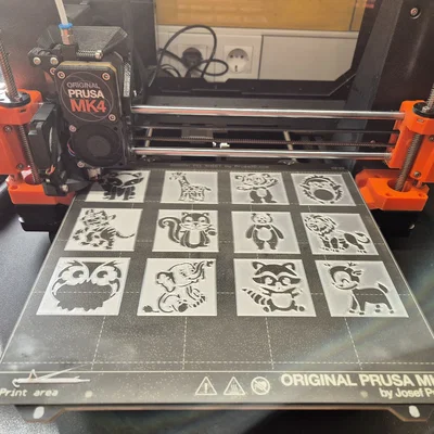 Bộ 12 khuôn vẽ hình thú cưng 3D cho bé thỏa sức sáng tạo